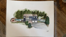 Load image into Gallery viewer, Watercolor Home Portrait | Cottage, Home, Cabin Watercolour Painting