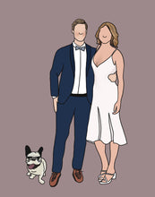 Load image into Gallery viewer, Custom Couple Portrait for Bridal Shower, Engagement Wedding Gift