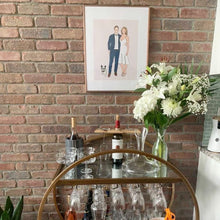 Load image into Gallery viewer, Custom Couple Portrait for Bridal Shower, Engagement Wedding Gift