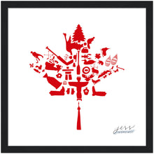 Load image into Gallery viewer, Canadiana Poster (Matte Paper, Wooden Framed in Black)