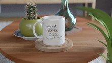 Load image into Gallery viewer, ‘Pour Coffee Into My Eyeballs’ Mom Mug (Veganish Mama Collaboration, White 11oz Ceramic Mug)