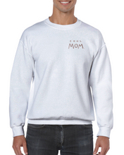 Load image into Gallery viewer, 'Cool Mom' (White w/ Pink Writing Classic Unisex Crewneck Sweatshirt)