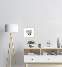 Load image into Gallery viewer, Elephant Portrait, Animal Nursery (Matte Paper, Wood Frame)