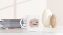 Load image into Gallery viewer, ‘Is It Bedtime Yet?’ Mug (Veganish Mama Collaboration, White 11oz Ceramic Mug, Pink)