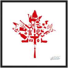 Load image into Gallery viewer, Canadiana Poster (Matte Paper, Wooden Framed in Black)