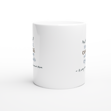 Load image into Gallery viewer, ‘Pour Coffee Into My Eyeballs’ Mom Mug (Veganish Mama Collaboration, White 11oz Ceramic Mug)