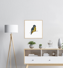 Load image into Gallery viewer, Bird Portrait, Woodland Nursery (Matte Paper, Wood Frame)
