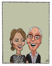 Load image into Gallery viewer, Custom Couple Caricature | Funny Couple Portrait
