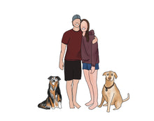 Load image into Gallery viewer, Digital Custom Family Portrait | Custom Couple Illustration
